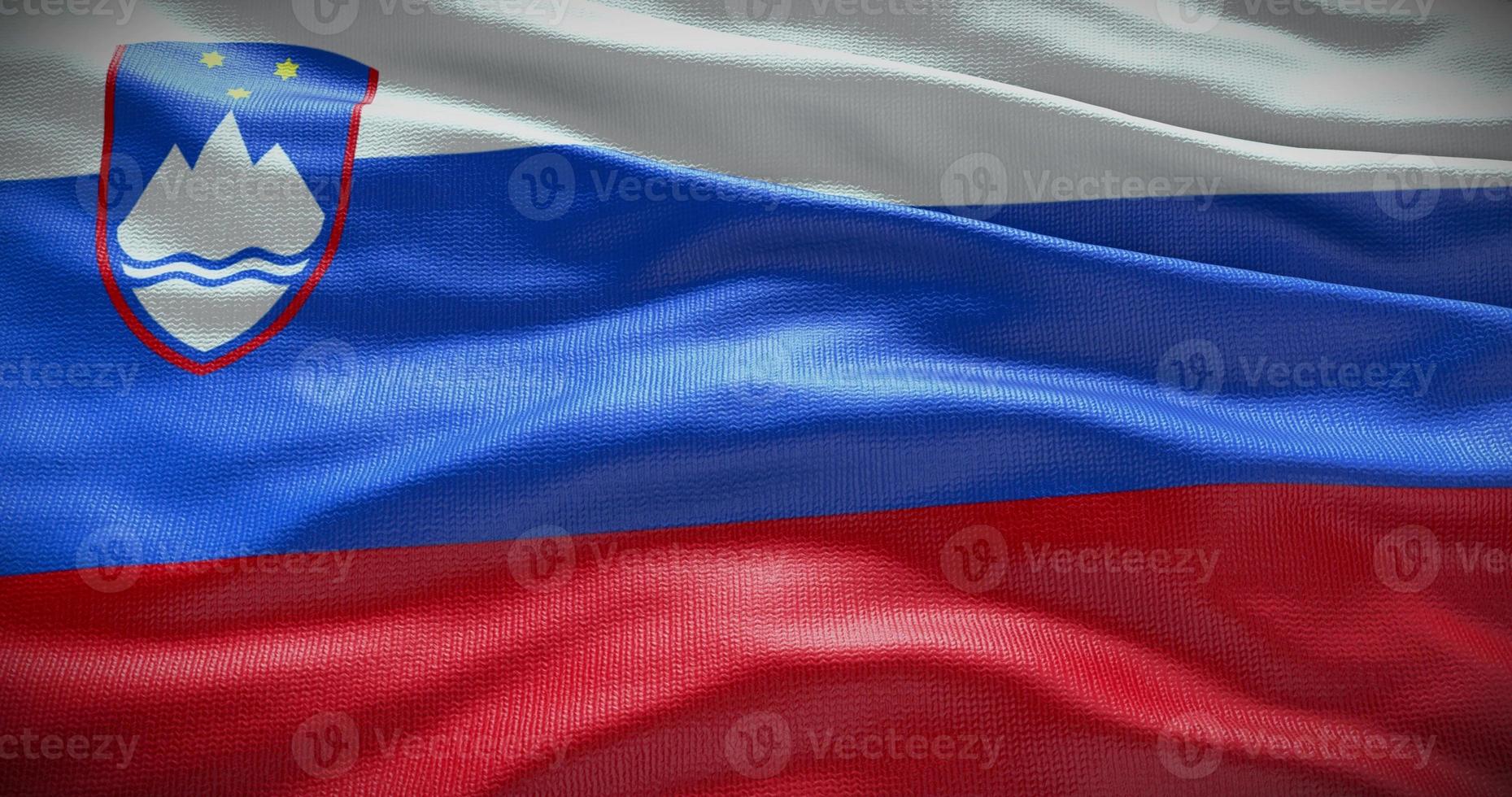 Slovenia national flag waving background, 4k backdrop animation photo