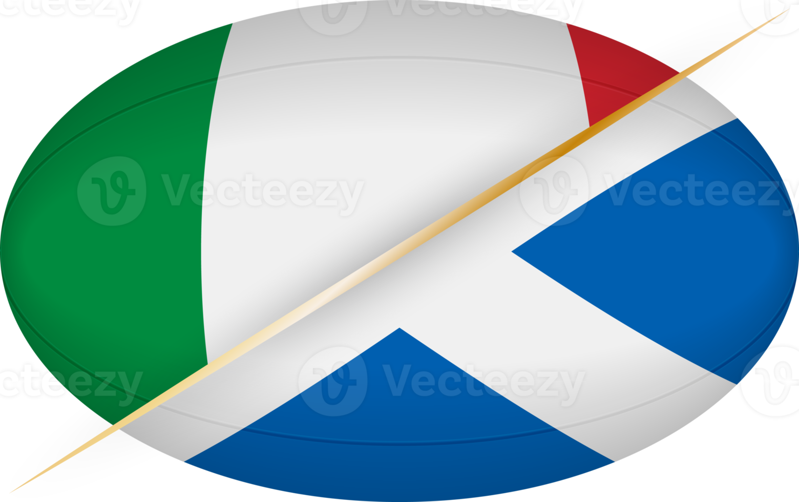 Italia vs Scozia icona nel il forma di un' Rugby palla png