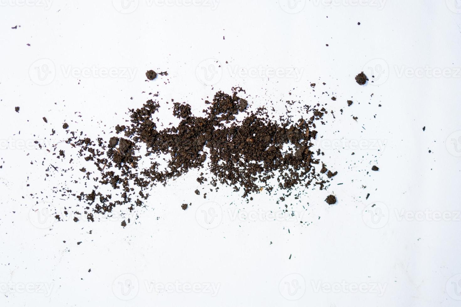 the ground is scattered on a white background photo