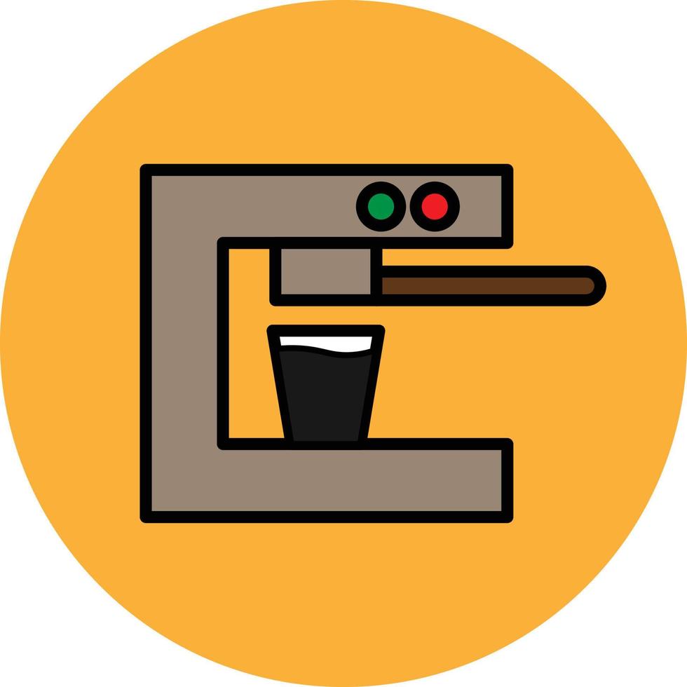 Espresso Machine Filled Outline Icon vector