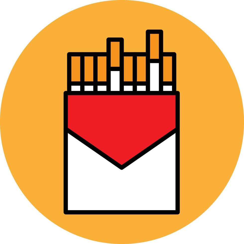 Cigarettes Filled Outline Icon vector