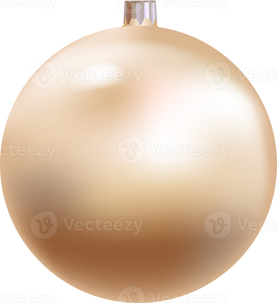 3d realistisch Kerstmis ornament decoratie gouden snuisterij bal png