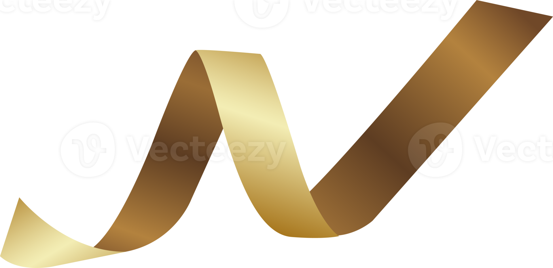 Shiny golden confetti and ribbons. png