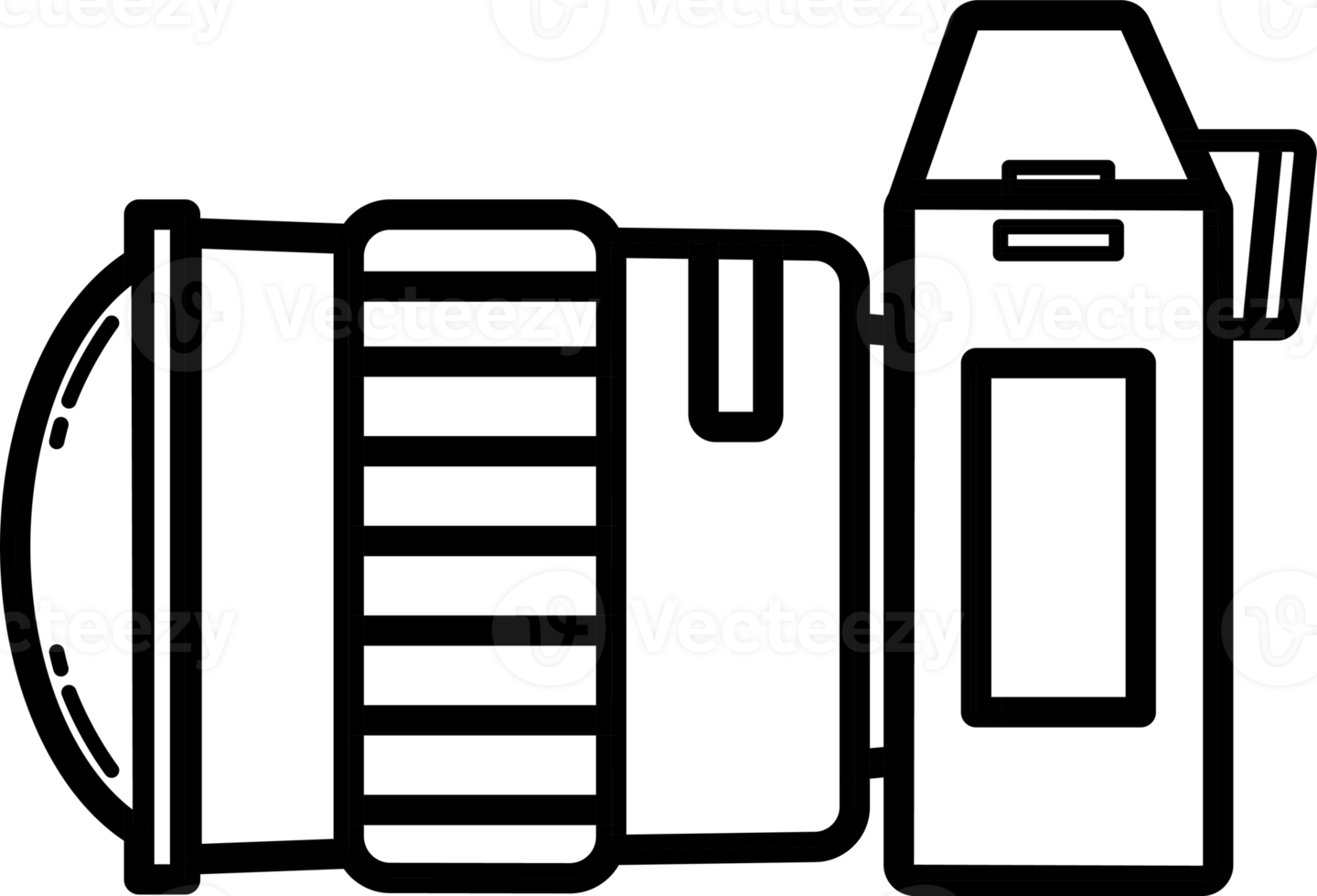Camera with lens icon, Side view of Camera. png