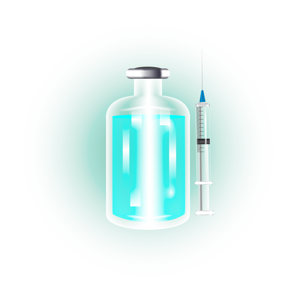 vaccin injection verre Fiole avec seringue png