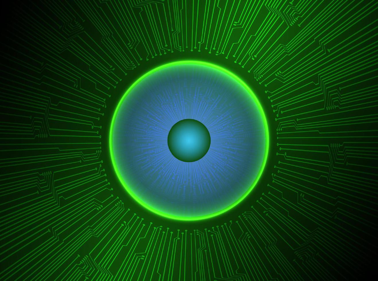 Modern Holographic Eye Ball on Technology Background vector