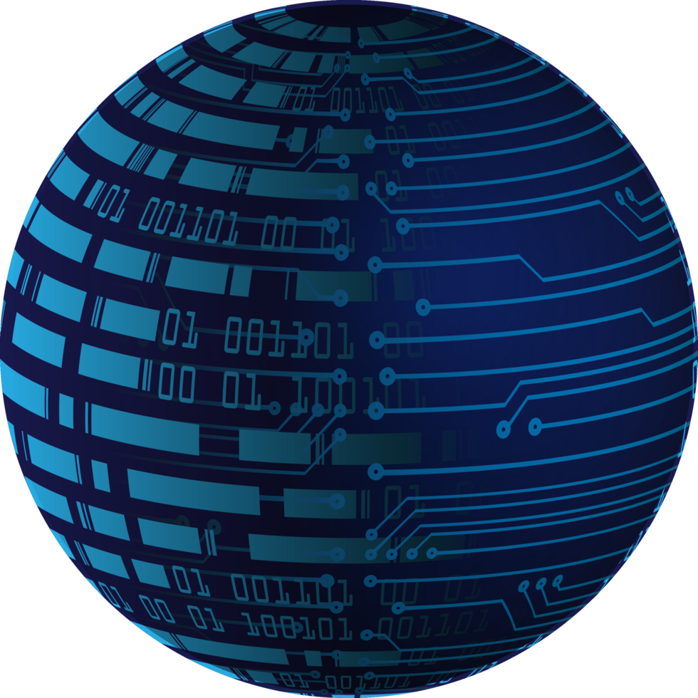 Modern Technology World Map Globe Crop-out png