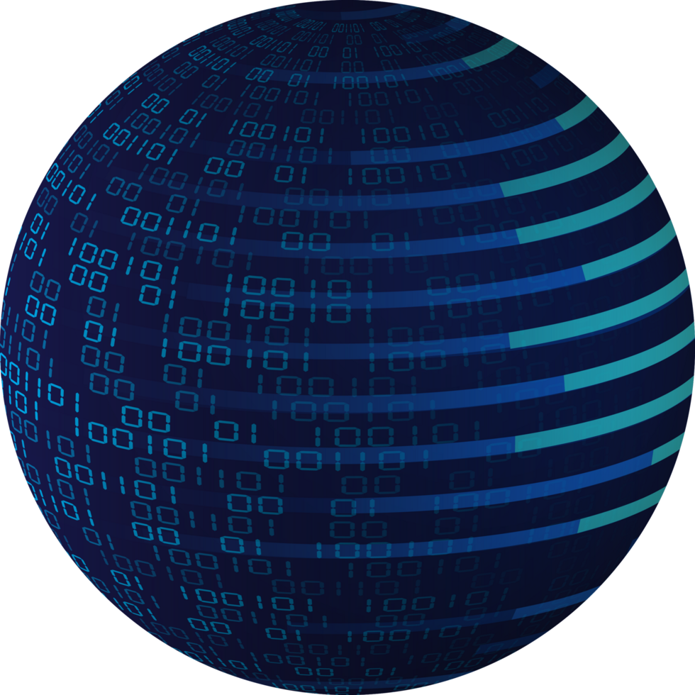 Modern Technology World Map Globe Crop-out png