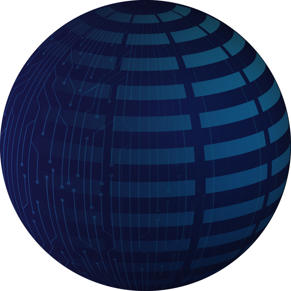 Modern Technology World Map Globe Crop-out png
