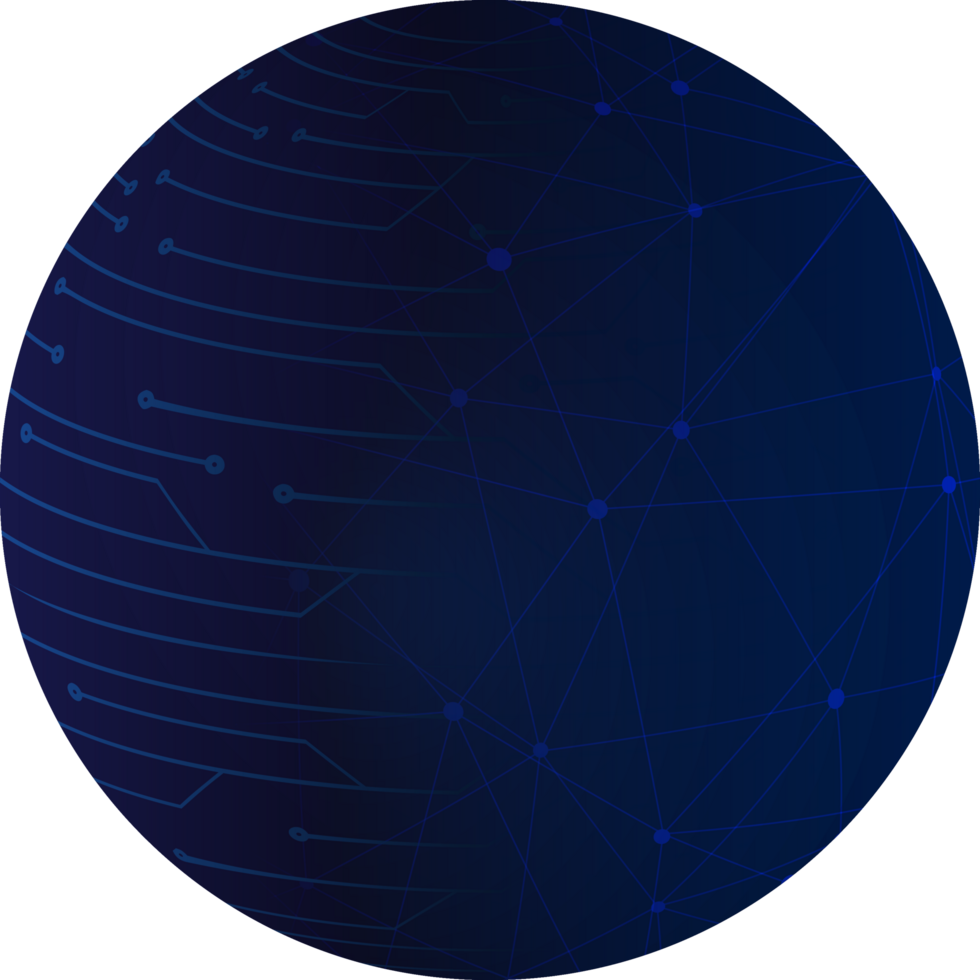 Modern Technology World Map Globe Crop-out png