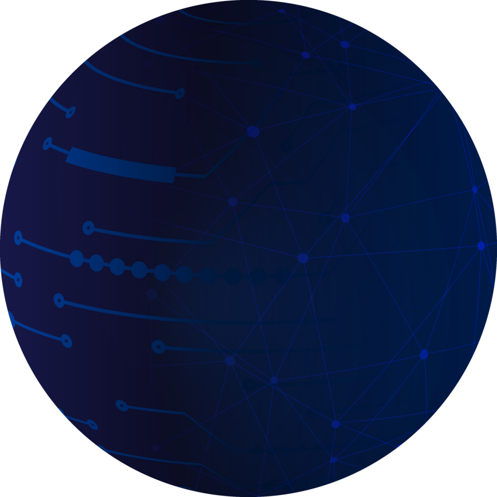 Modern Technology World Map Globe Crop-out png