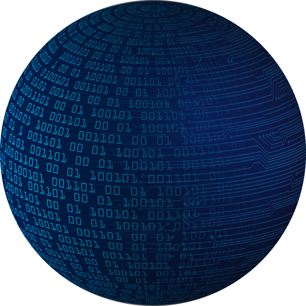 Modern Technology World Map Globe Crop-out png
