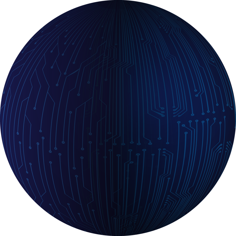 Modern Technology World Map Globe Crop-out png