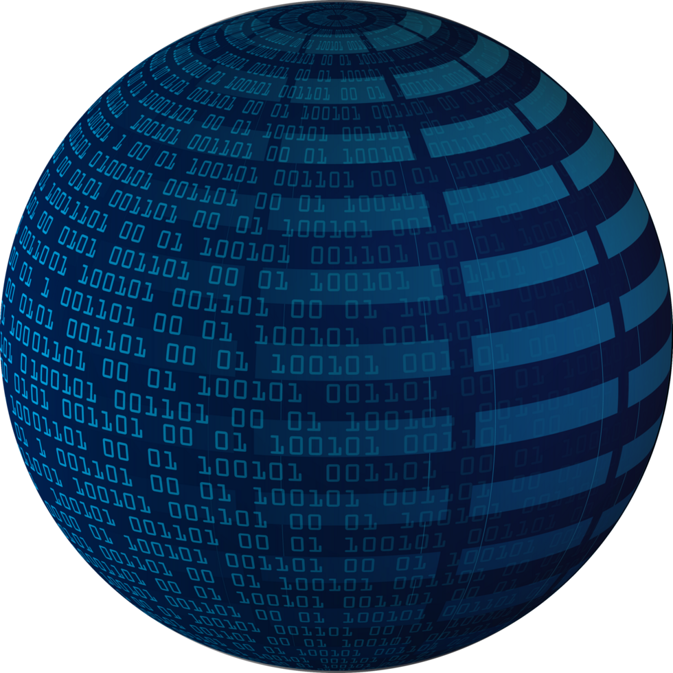 Modern Technology World Map Globe Crop-out png
