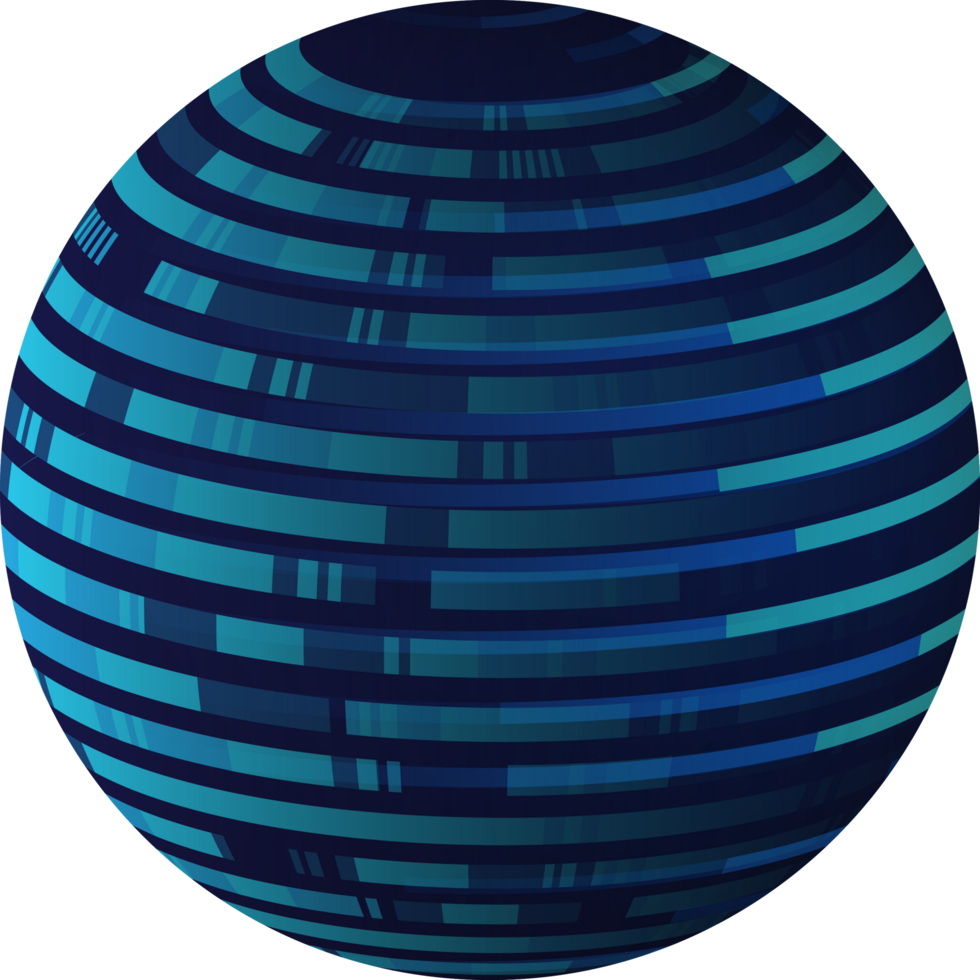 Modern Technology World Map Globe Crop-out png