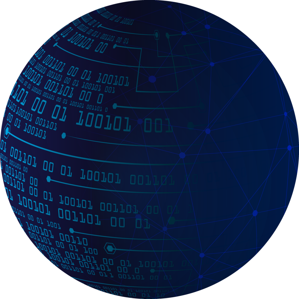 Modern Technology World Map Globe Crop-out png