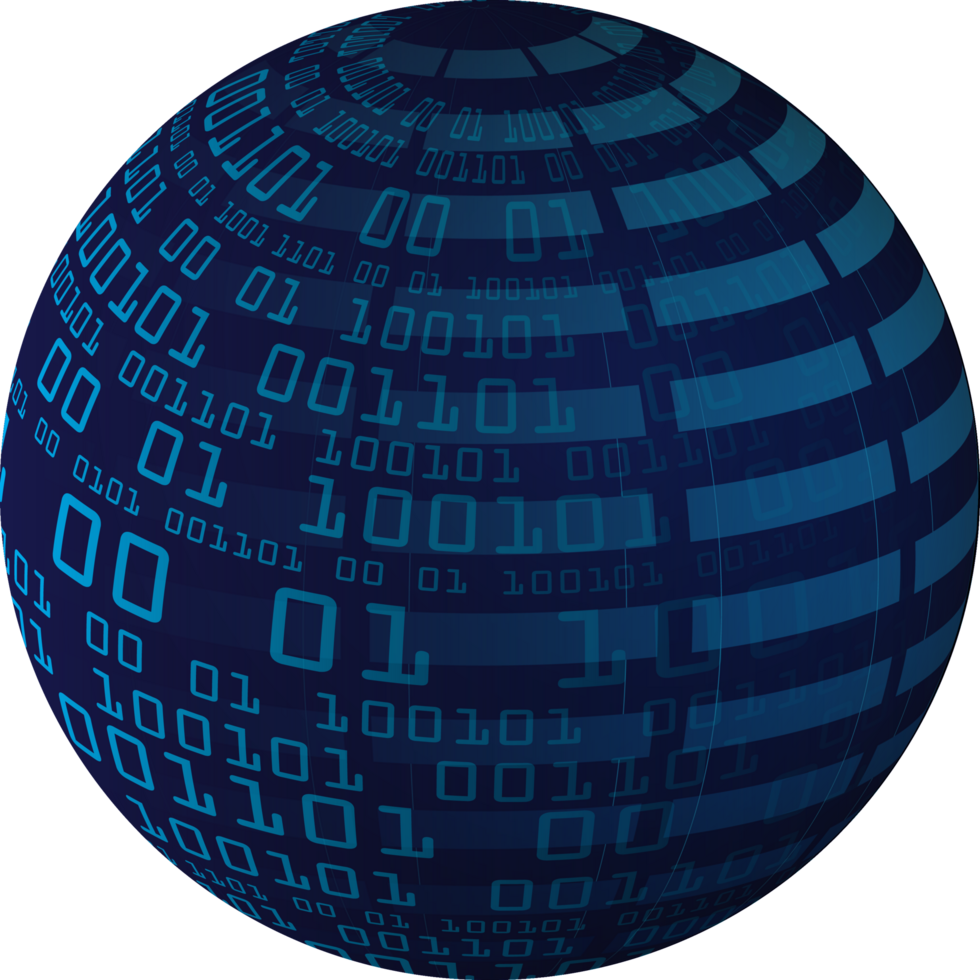 Modern Technology World Map Globe Crop-out png