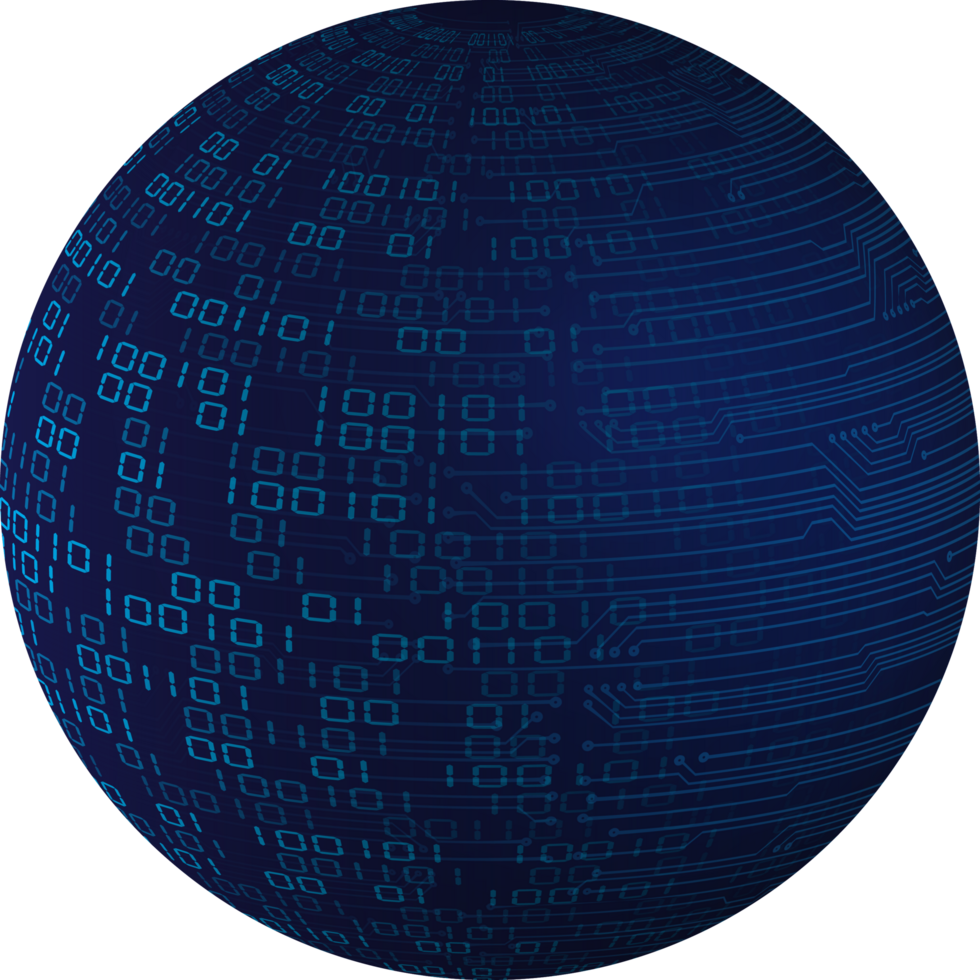 Modern Technology World Map Globe Crop-out png