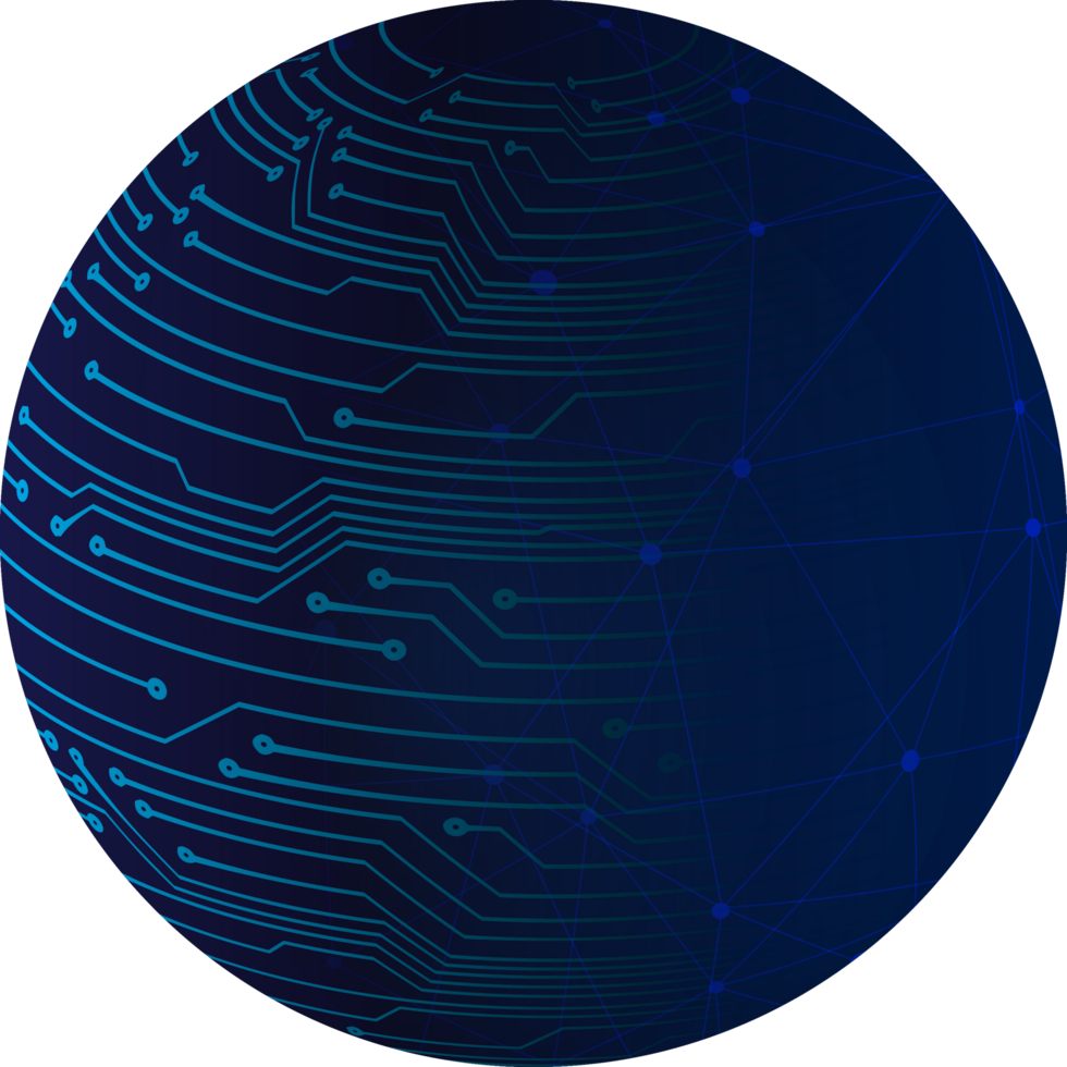 Modern Technology World Map Globe Crop-out png