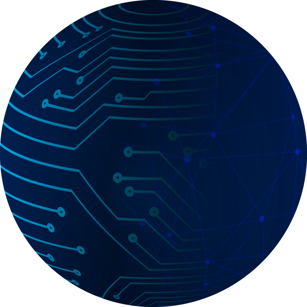 Modern Technology World Map Globe Crop-out png