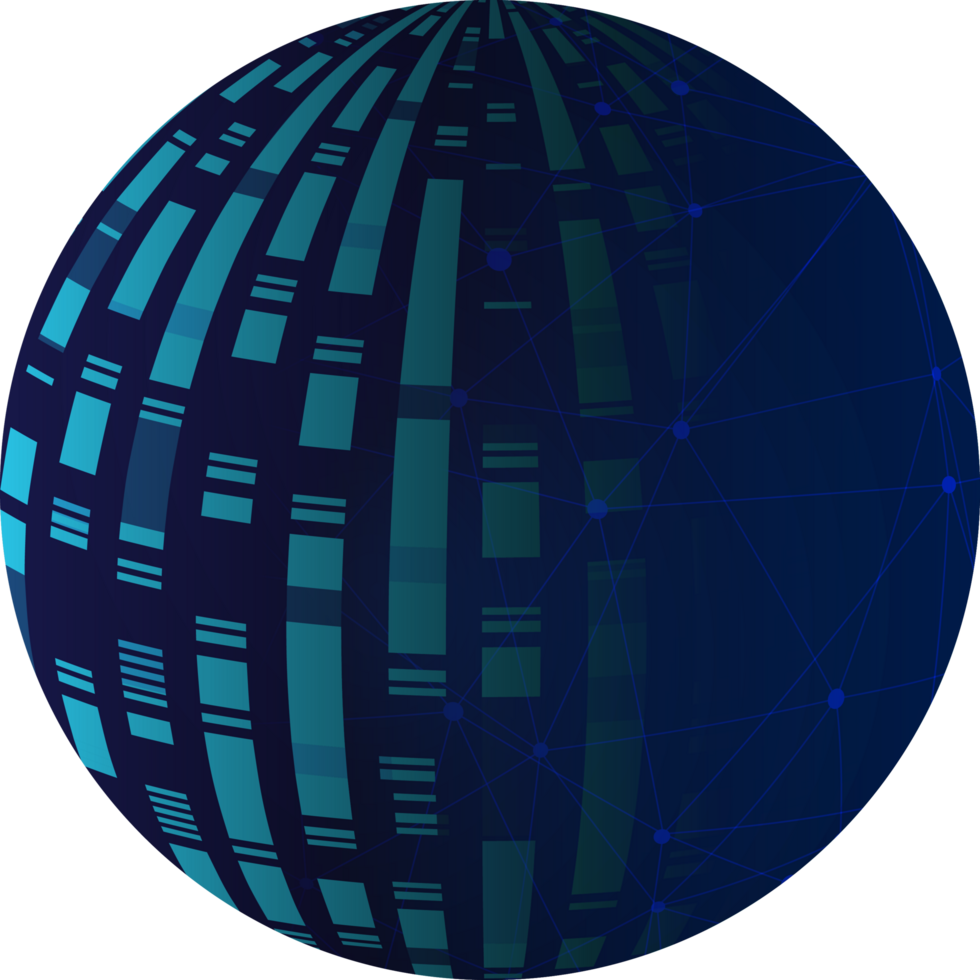 Modern Technology World Map Globe Crop-out png