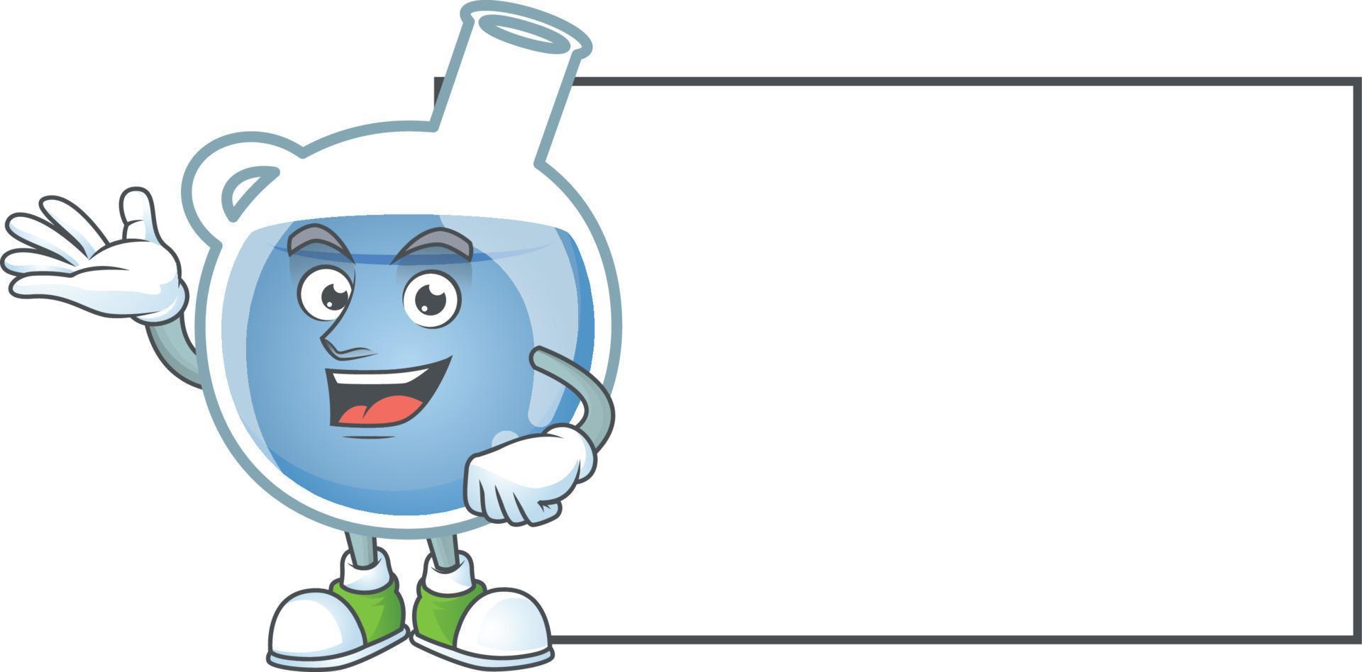 Blue potion cartoon character style vector