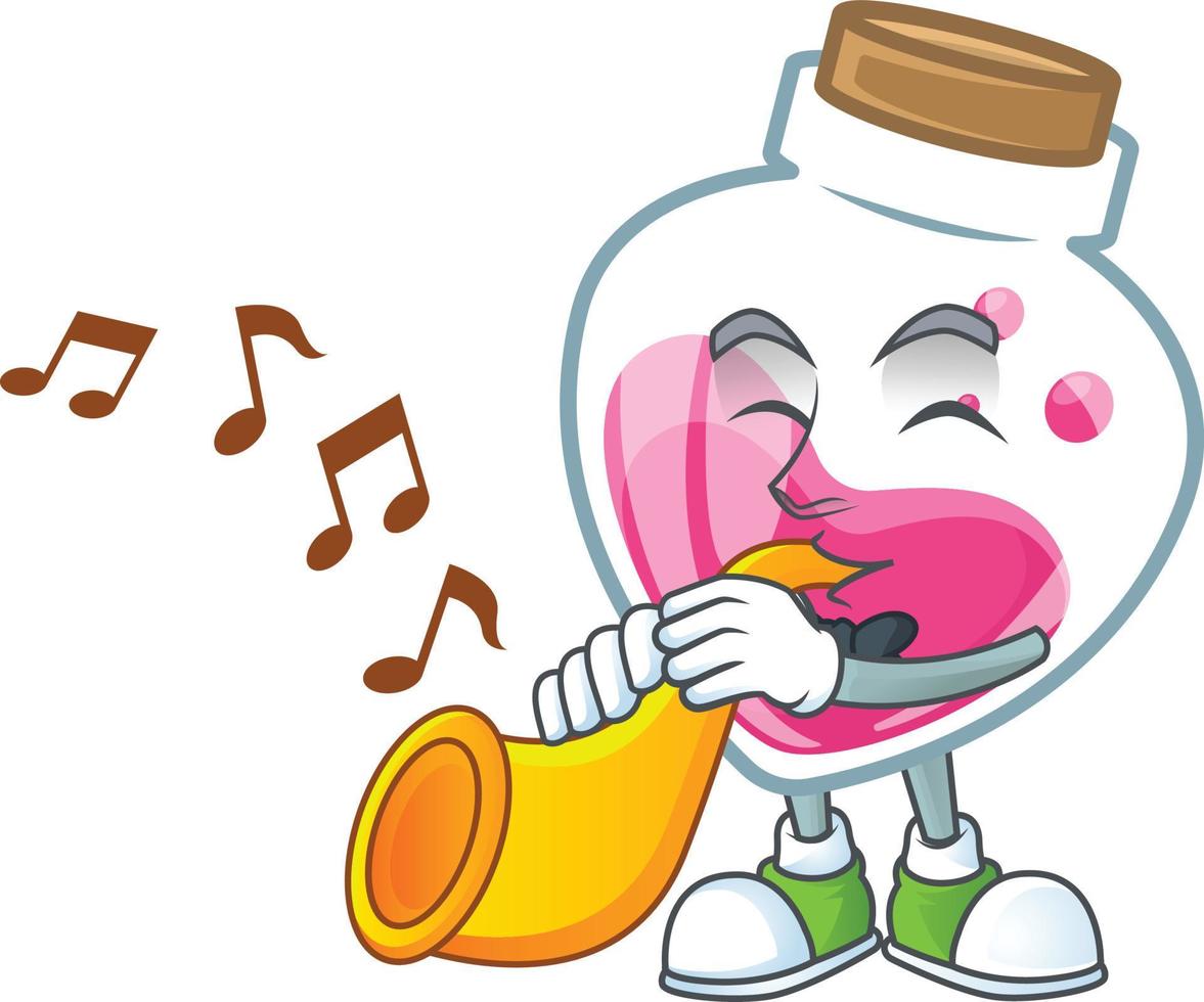Pink potion cartoon character style vector