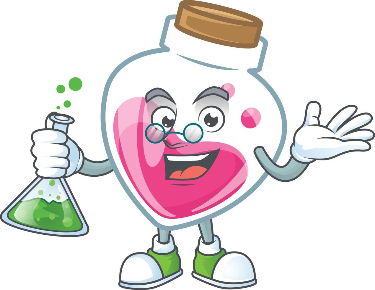Pink potion cartoon character style vector