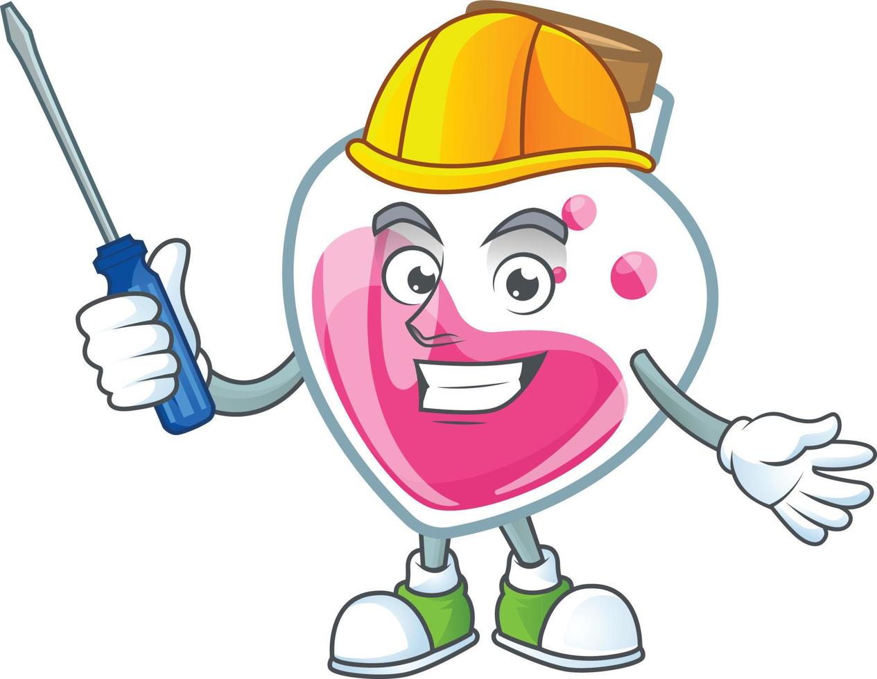 Pink potion cartoon character style vector