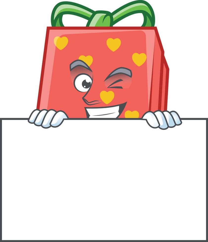 Love gift red cartoon character style vector