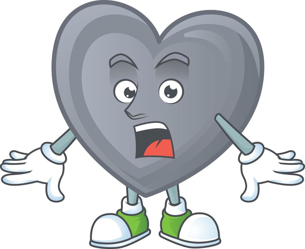 Grey love cartoon character style vector