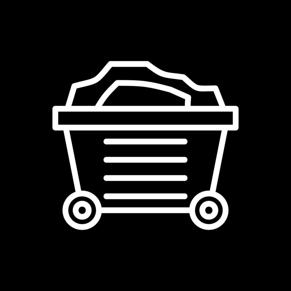 Mining Cart Vector Icon Design