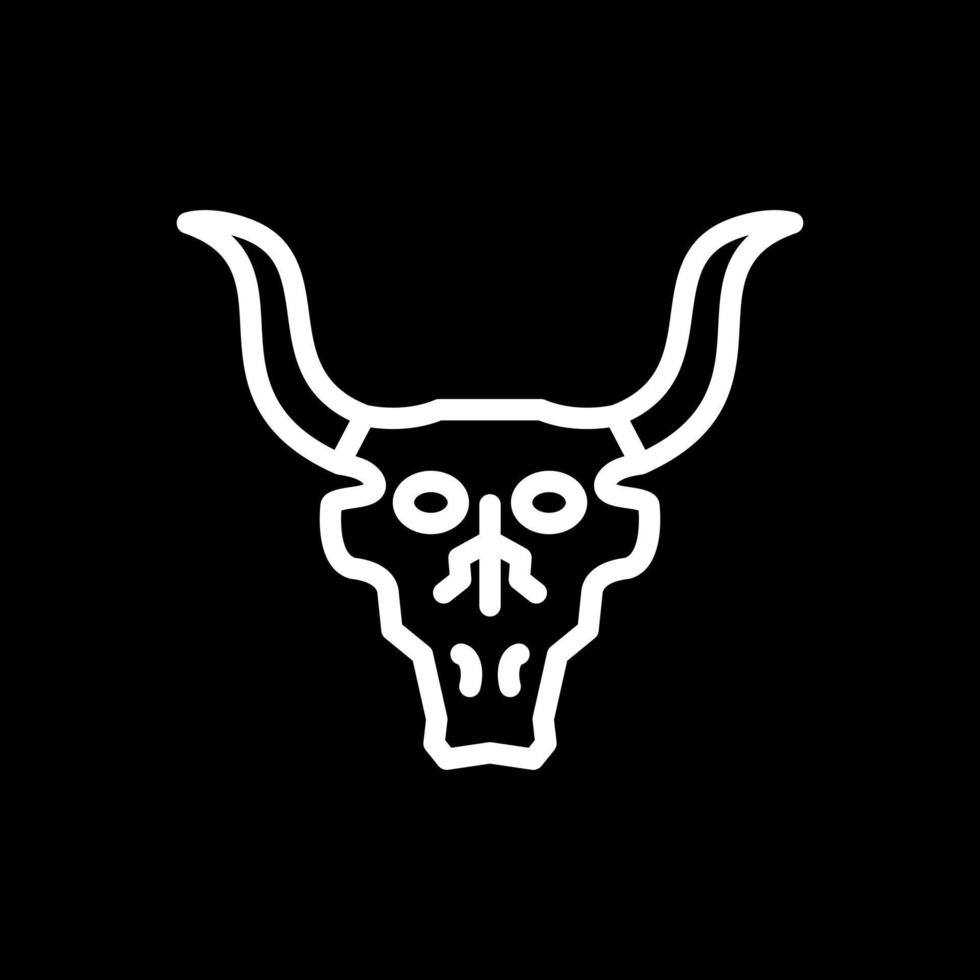 Bull Skull Vector Icon Design