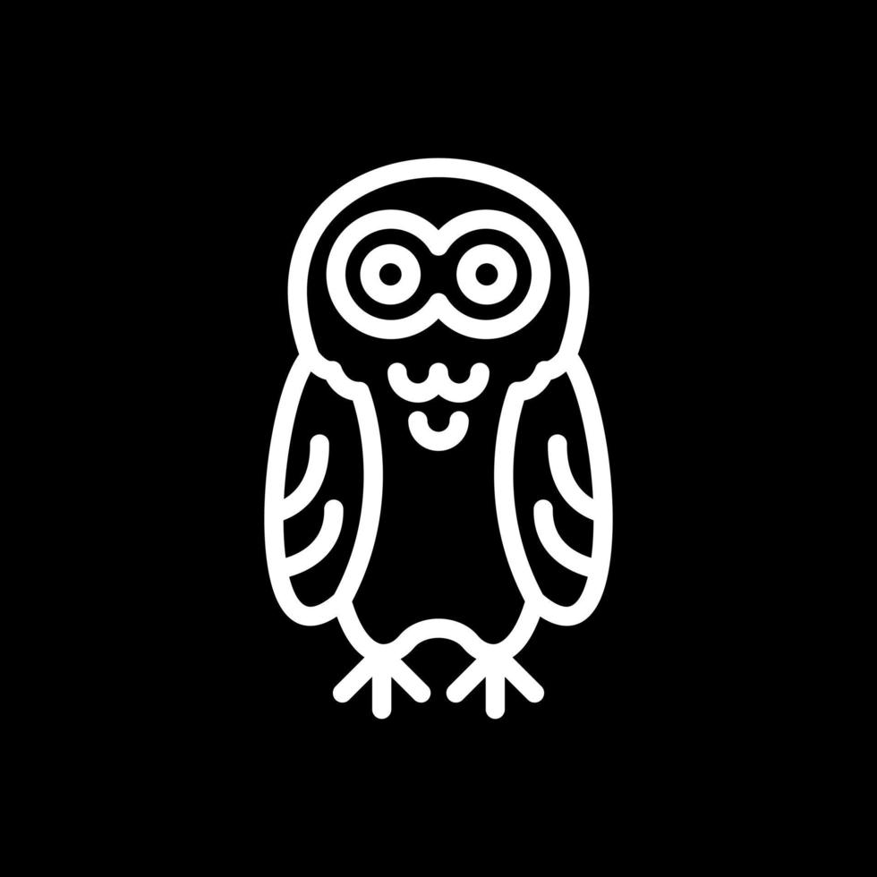 Snowy Owl Vector Icon Design