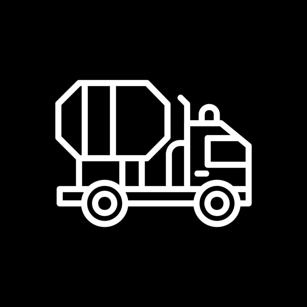 Cement Truck Vector Icon Design