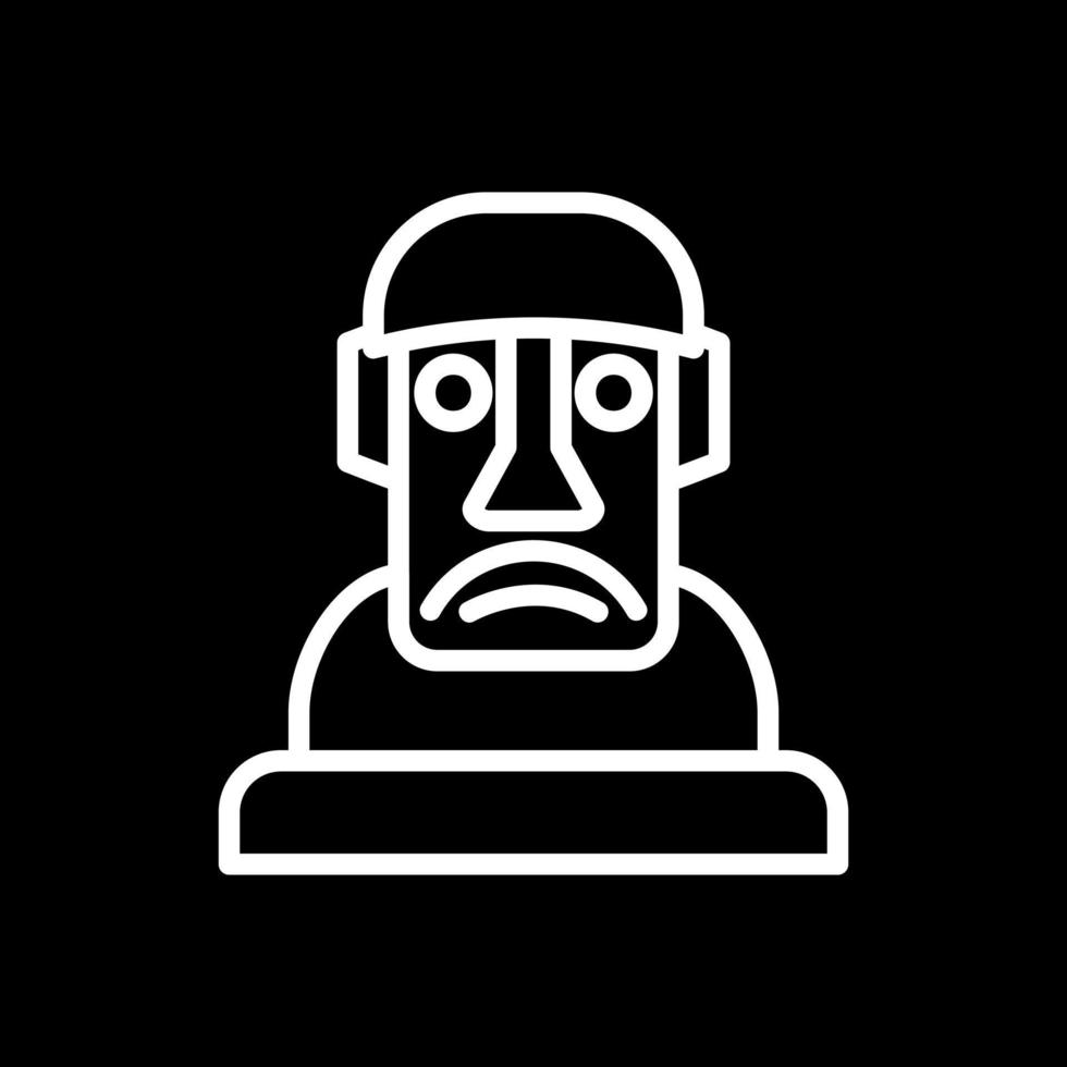 diseño de icono de vector moai