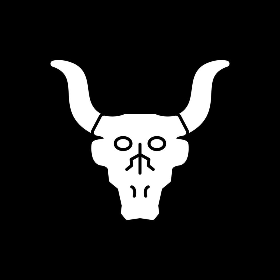 Bull Skull Vector Icon Design