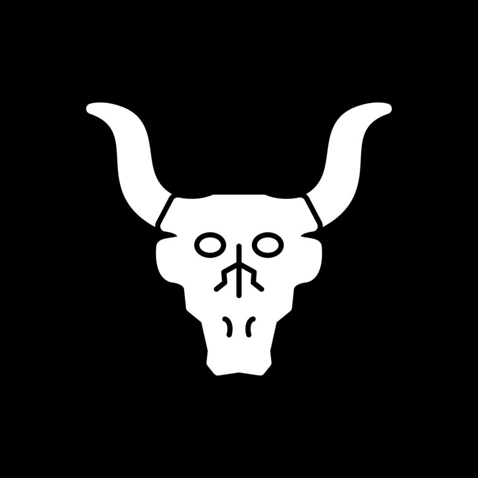 Bull Skull Vector Icon Design