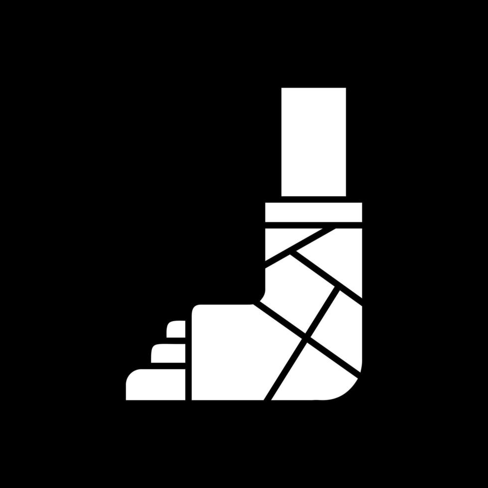 Broken Leg Vector Icon Design