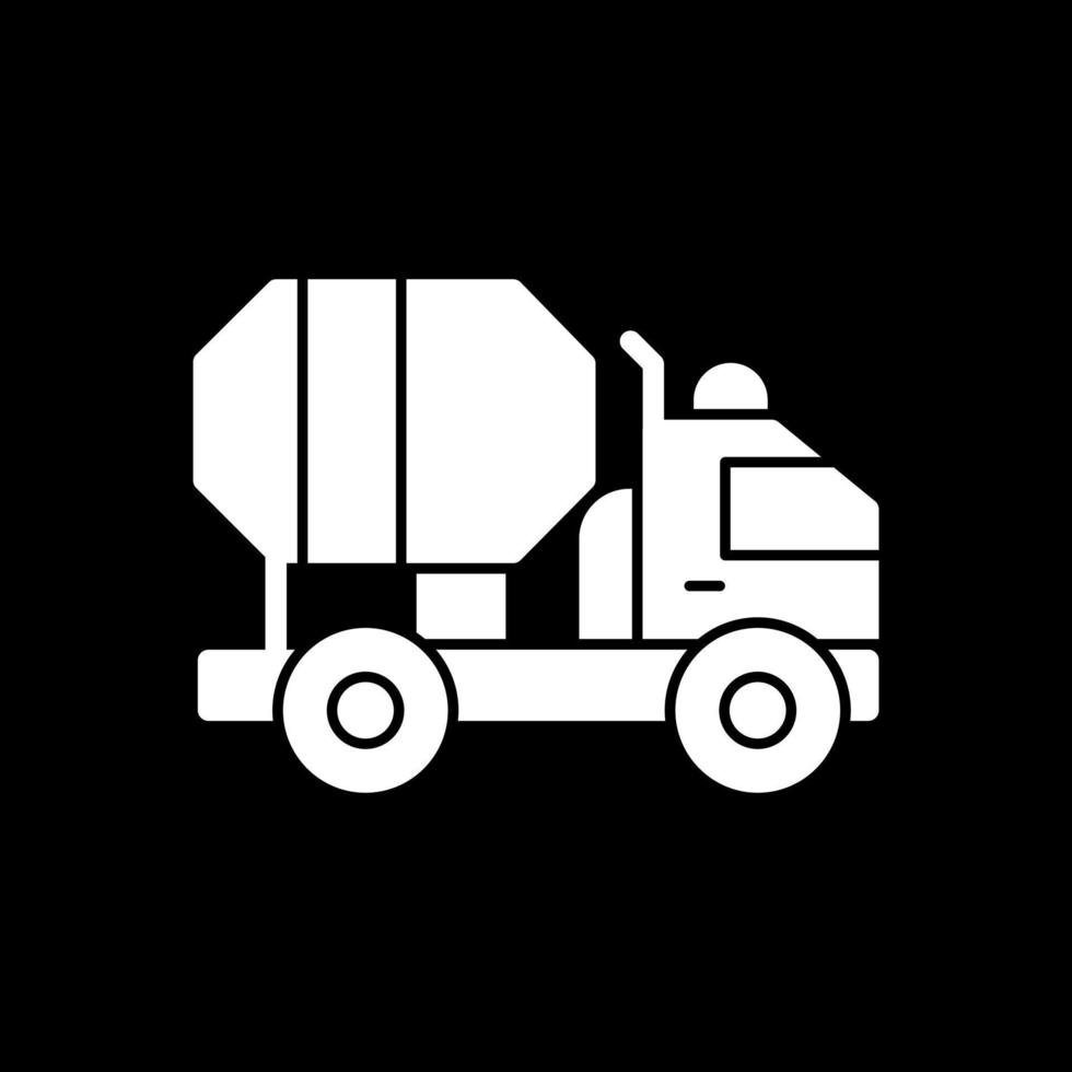 Cement Truck Vector Icon Design