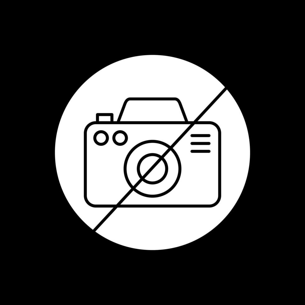 No Camera Vector Icon Design