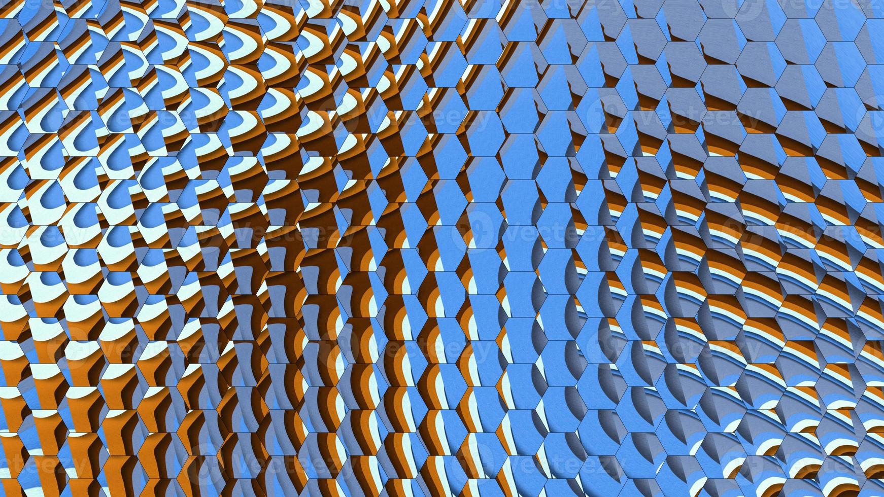 Geometric Colorful Hexagon Scale Abstract Glass Blur Background Wallpaper photo