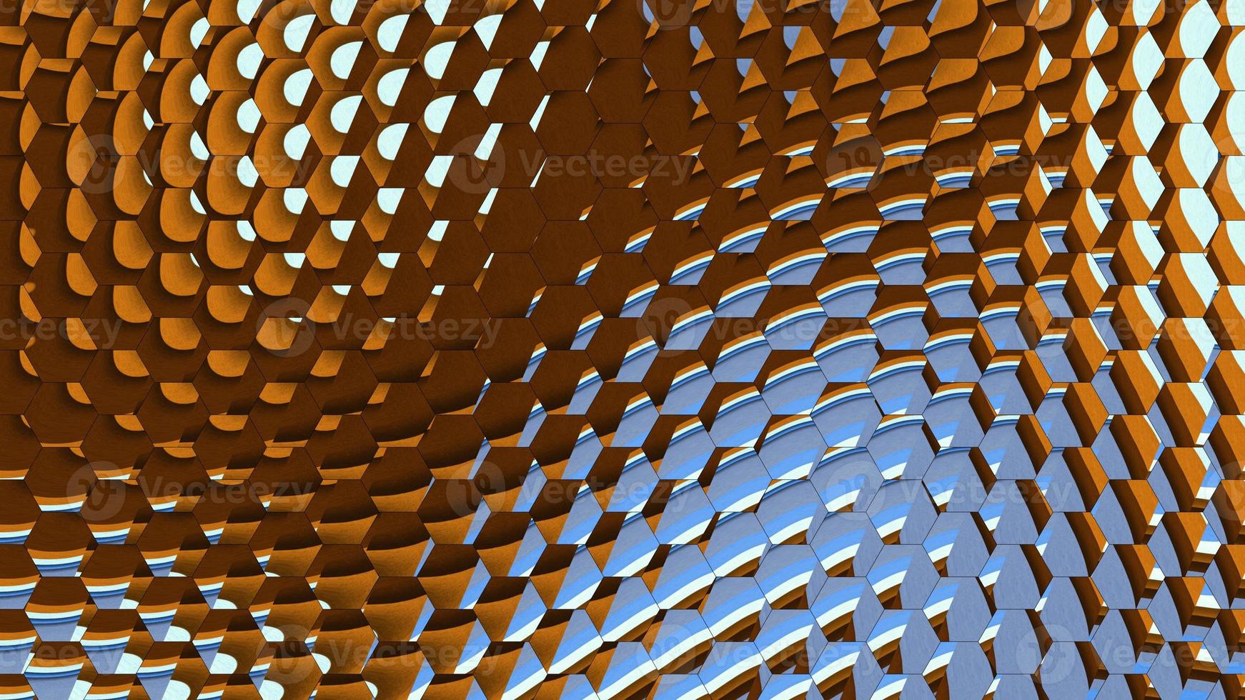 Geometric Colorful Hexagon Scale Abstract Glass Blur Background Wallpaper photo