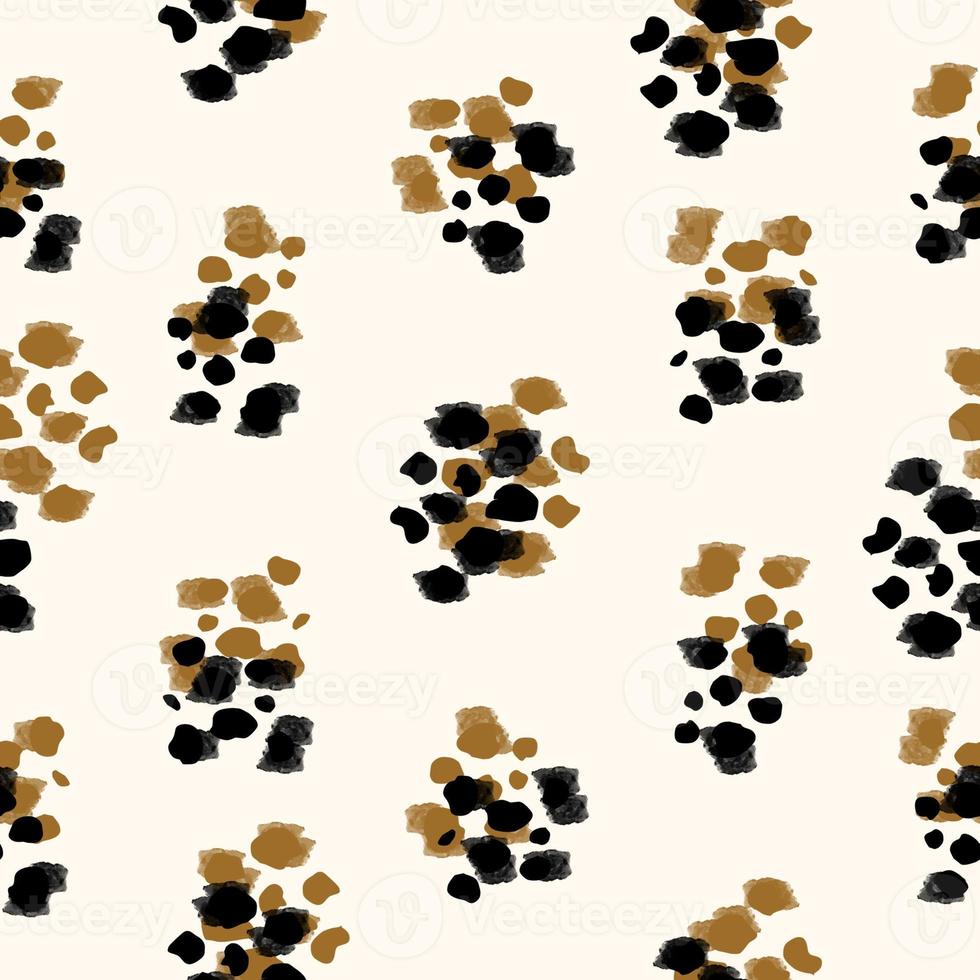 Seamless hand draw polka dots pattern. photo