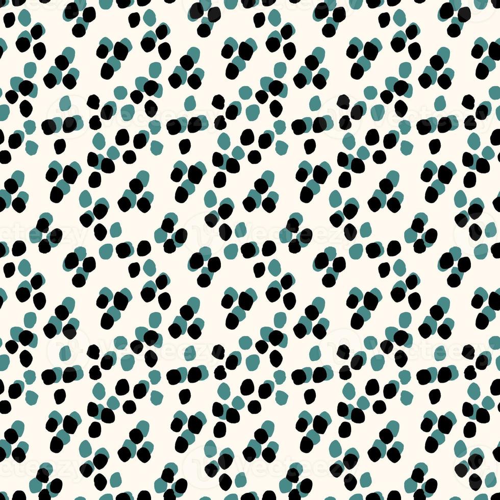 Seamless hand draw polka dots pattern. photo