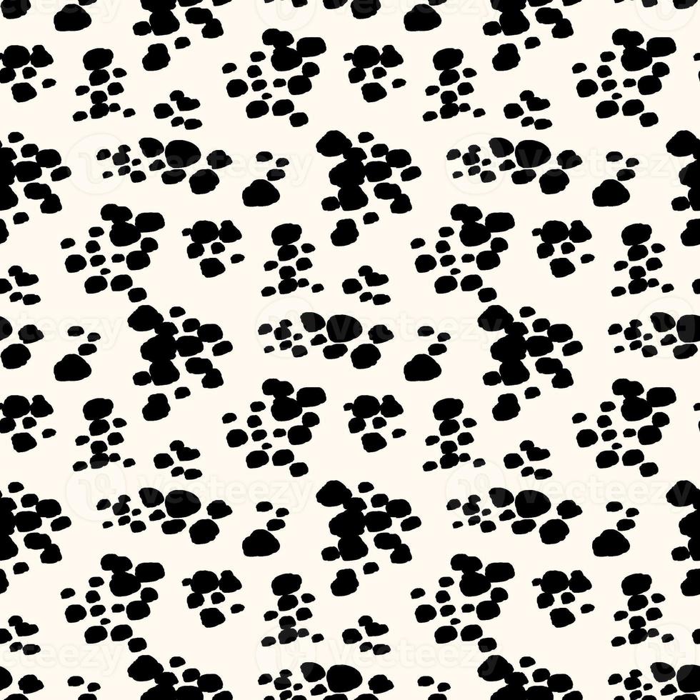Seamless hand draw polka dots pattern. photo