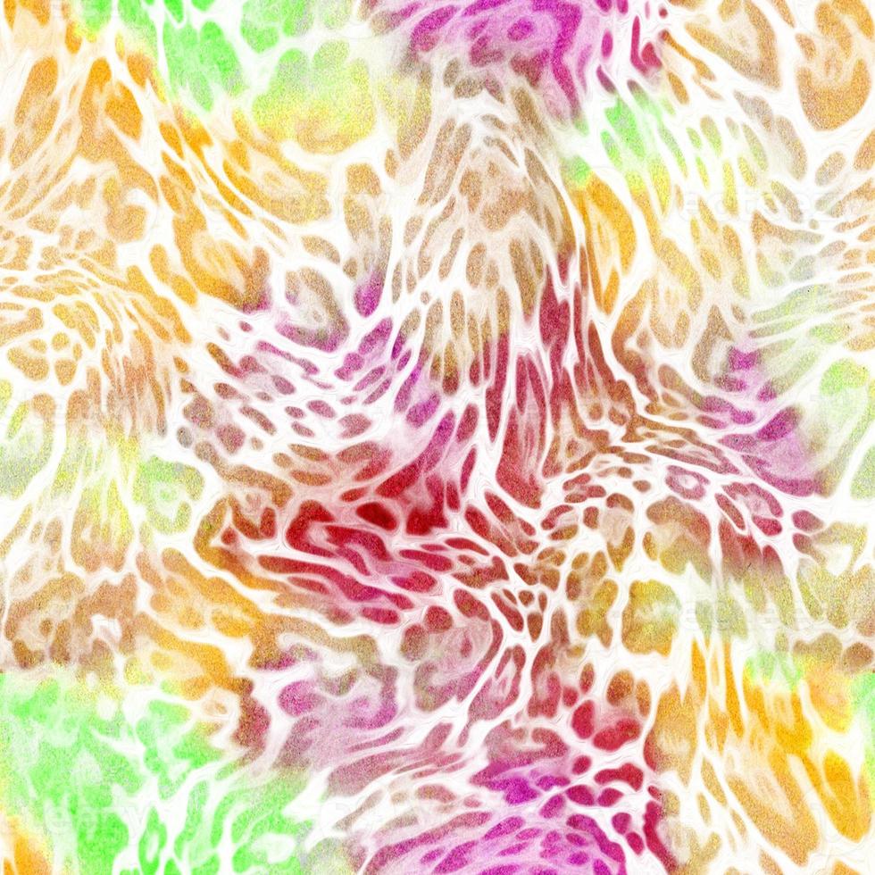 Seamless abstract colorful leopard pattern, watercolor effect leopard skin. photo