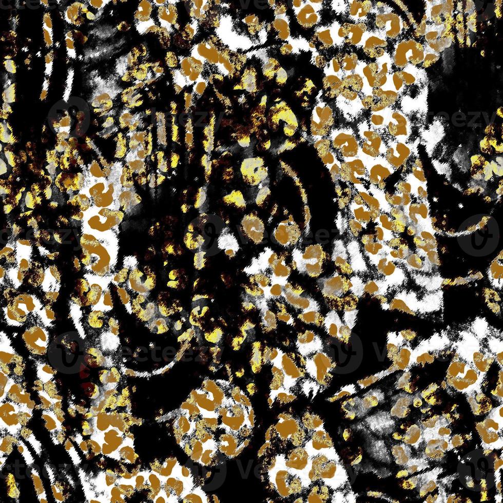 Seamless abstract colorful leopard pattern, watercolor effect leopard skin. photo