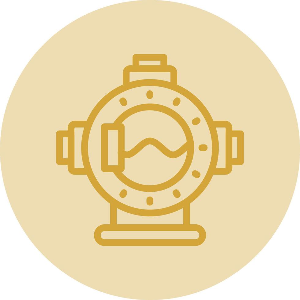 Diving Helmet Vector Icon Design