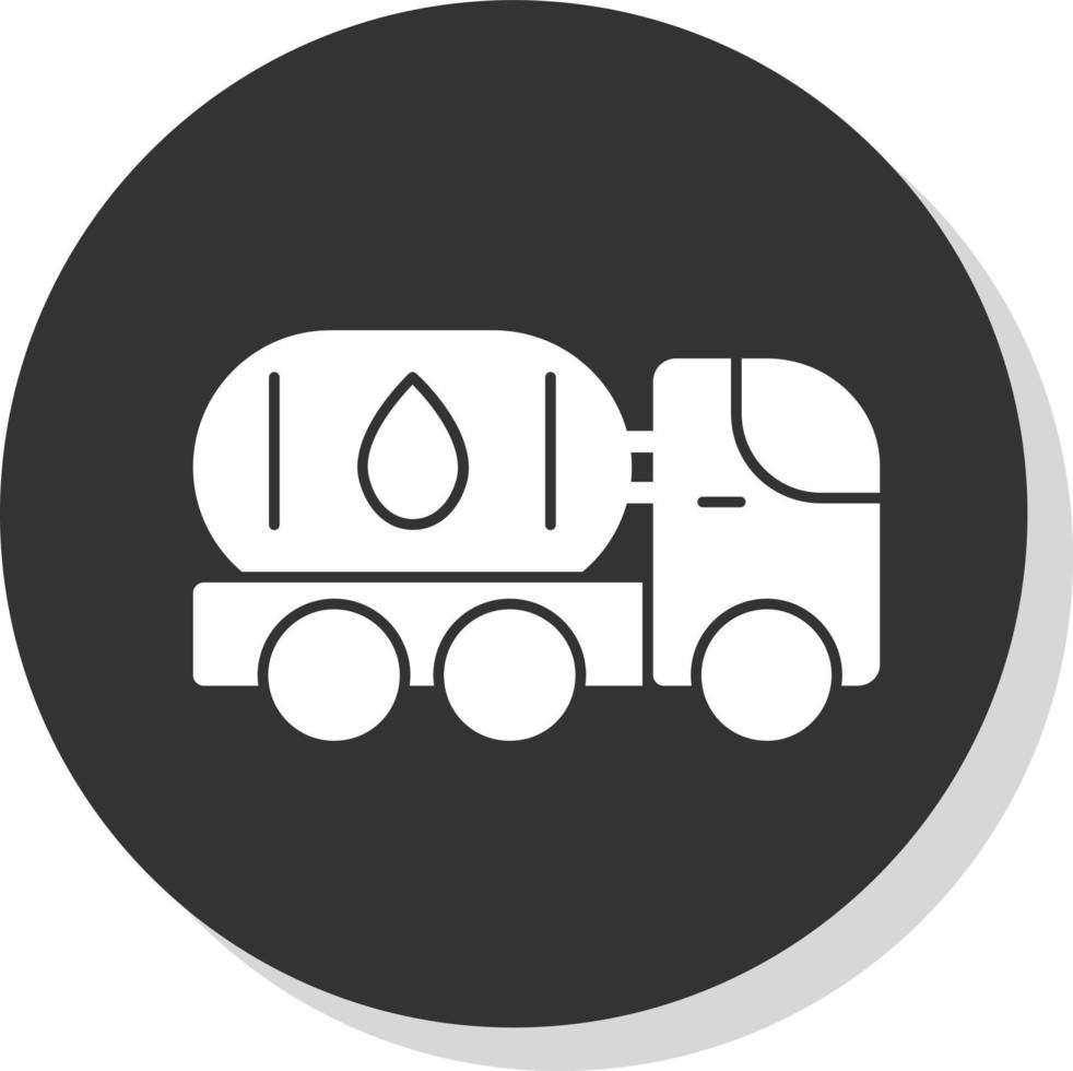 Oil Tanker Vector Icon Design